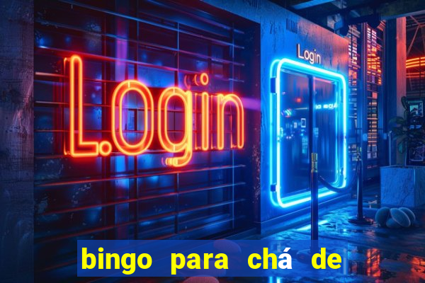 bingo para chá de bebê para imprimir grátis